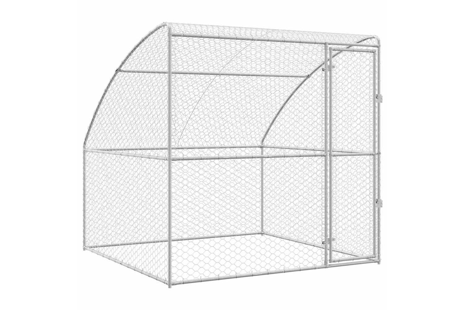 Vidaxl Dog Kennel With Storage Silver 2 X 2 X 2 M Steel-2