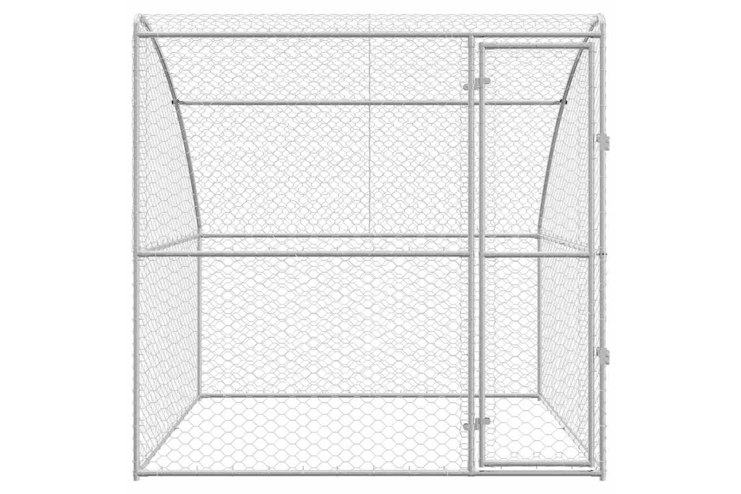 Vidaxl Dog Kennel With Storage Silver 2 X 2 X 2 M Steel-4