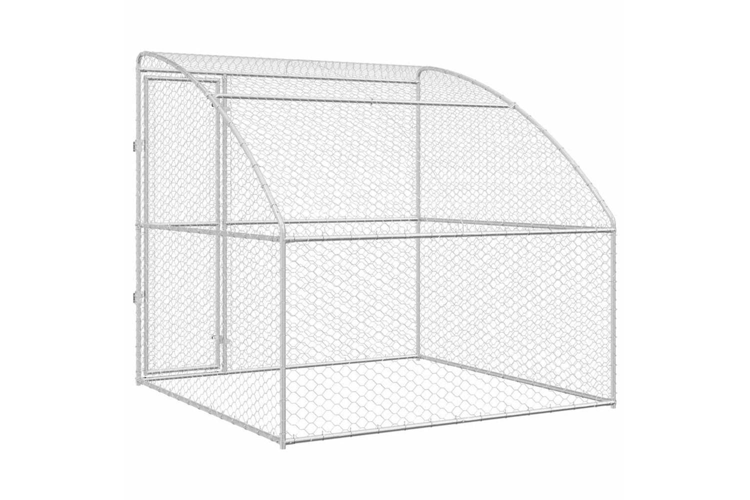 Vidaxl Dog Kennel With Storage Silver 2 X 2 X 2 M Steel-6
