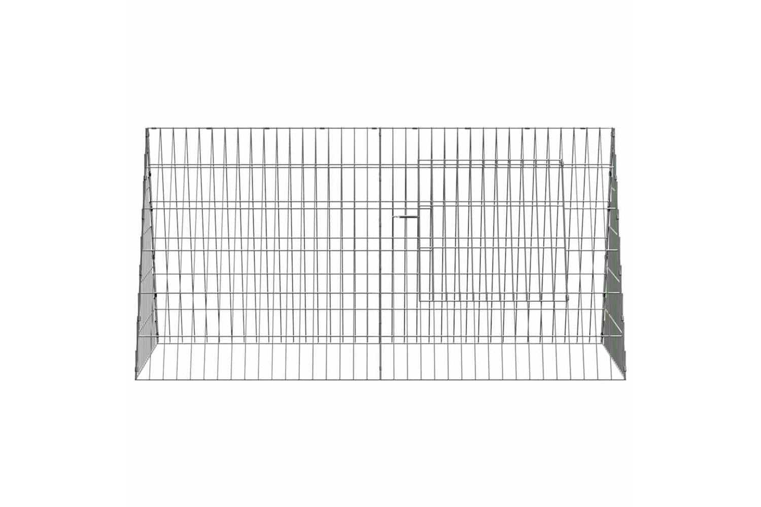 Vidaxl Rabbit Cage Silver 110 X 55 X 55 Cm Galvanised Steel-6