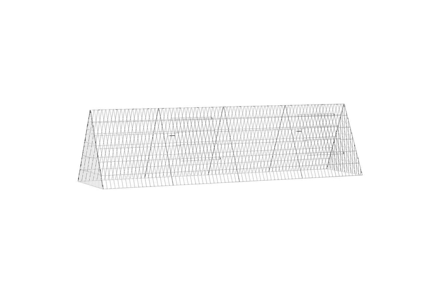 Vidaxl Rabbit Cage Silver 215 X 55 X 55 Cm Galvanised Steel-2