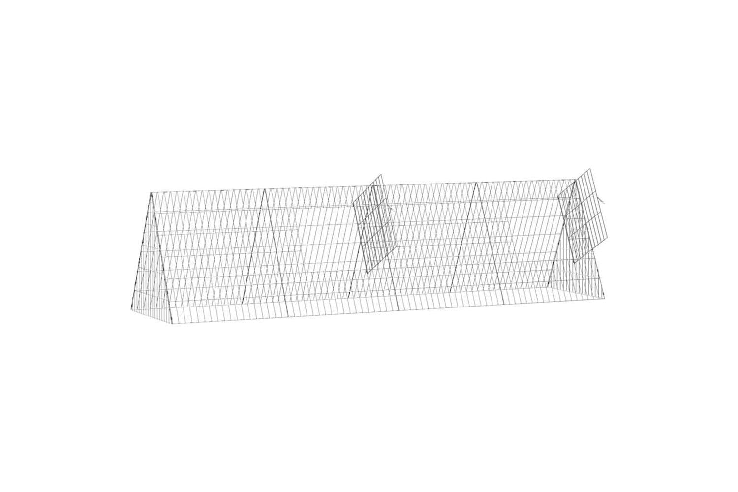 Vidaxl Rabbit Cage Silver 215 X 55 X 55 Cm Galvanised Steel-5