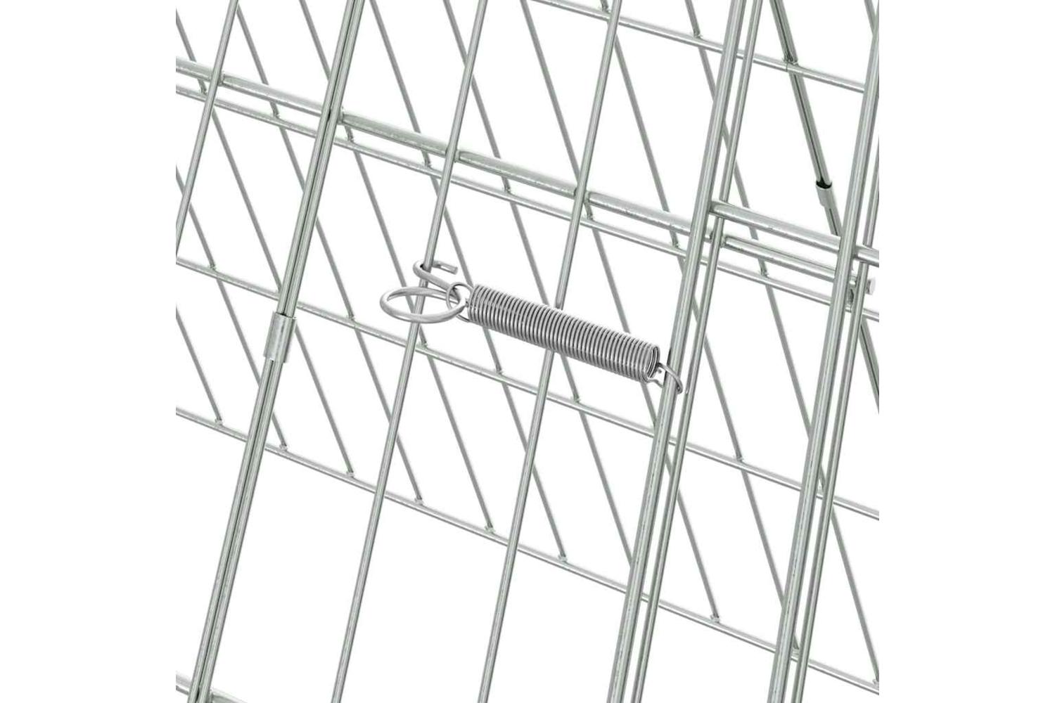 Vidaxl Rabbit Cage Silver 215 X 55 X 55 Cm Galvanised Steel-8