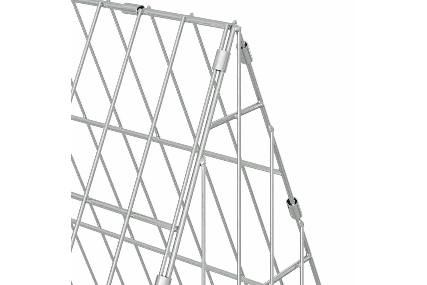 Vidaxl Rabbit Cage Silver 215 X 55 X 55 Cm Galvanised Steel-10
