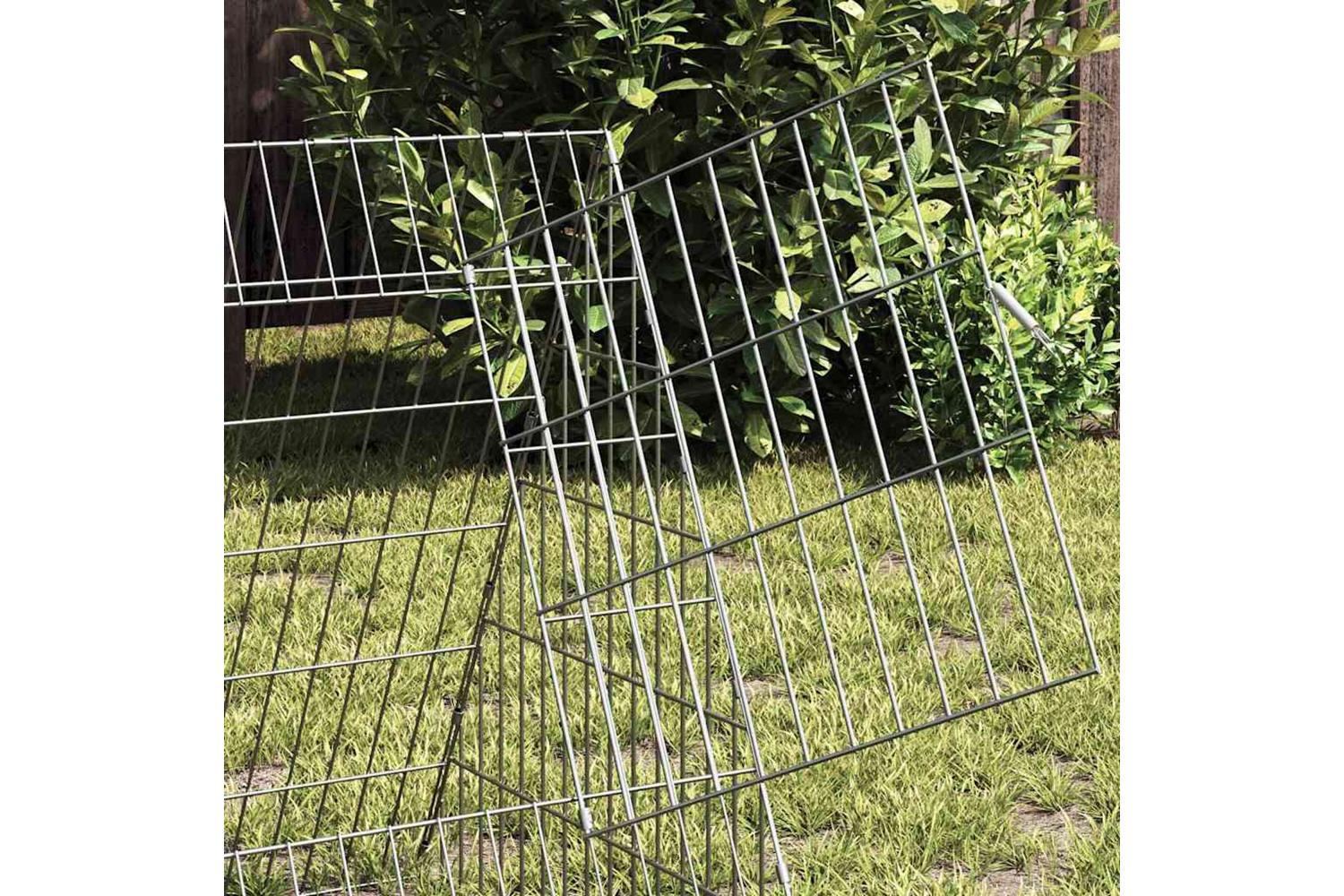Vidaxl Rabbit Cage Silver 430 X 55 X 55 Cm Galvanised Steel-4