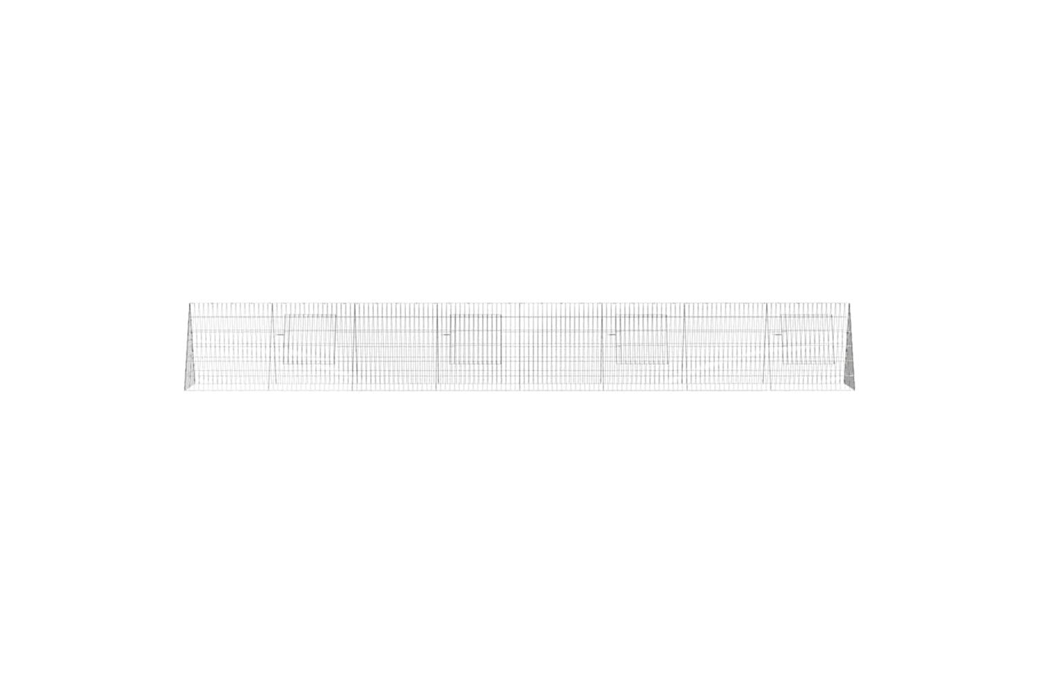 Vidaxl Rabbit Cage Silver 430 X 55 X 55 Cm Galvanised Steel-6