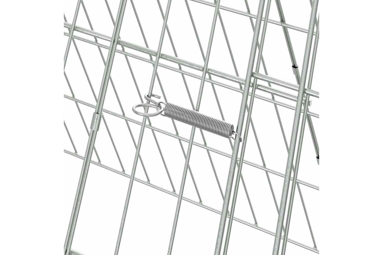 Vidaxl Rabbit Cage Silver 430 X 55 X 55 Cm Galvanised Steel-8