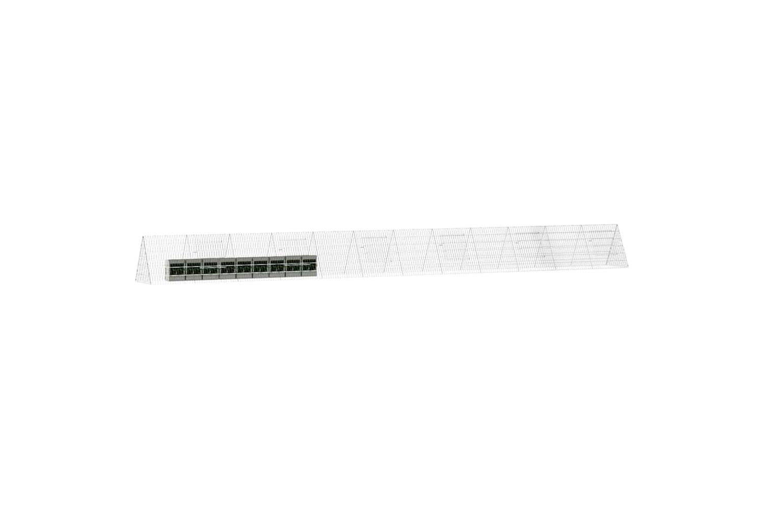 Vidaxl Rabbit Cage Silver 650 X 55 X 55 Cm Galvanised Steel-3
