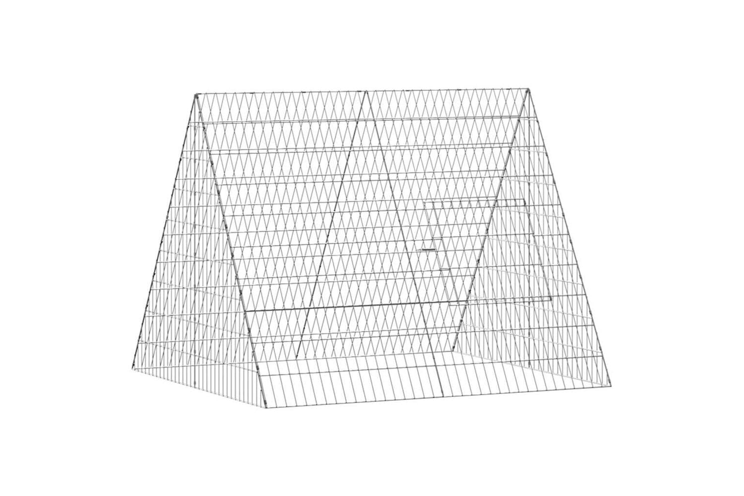 Vidaxl Rabbit Cage Silver 110 X 100 X 85 Cm Galvanised Steel-2