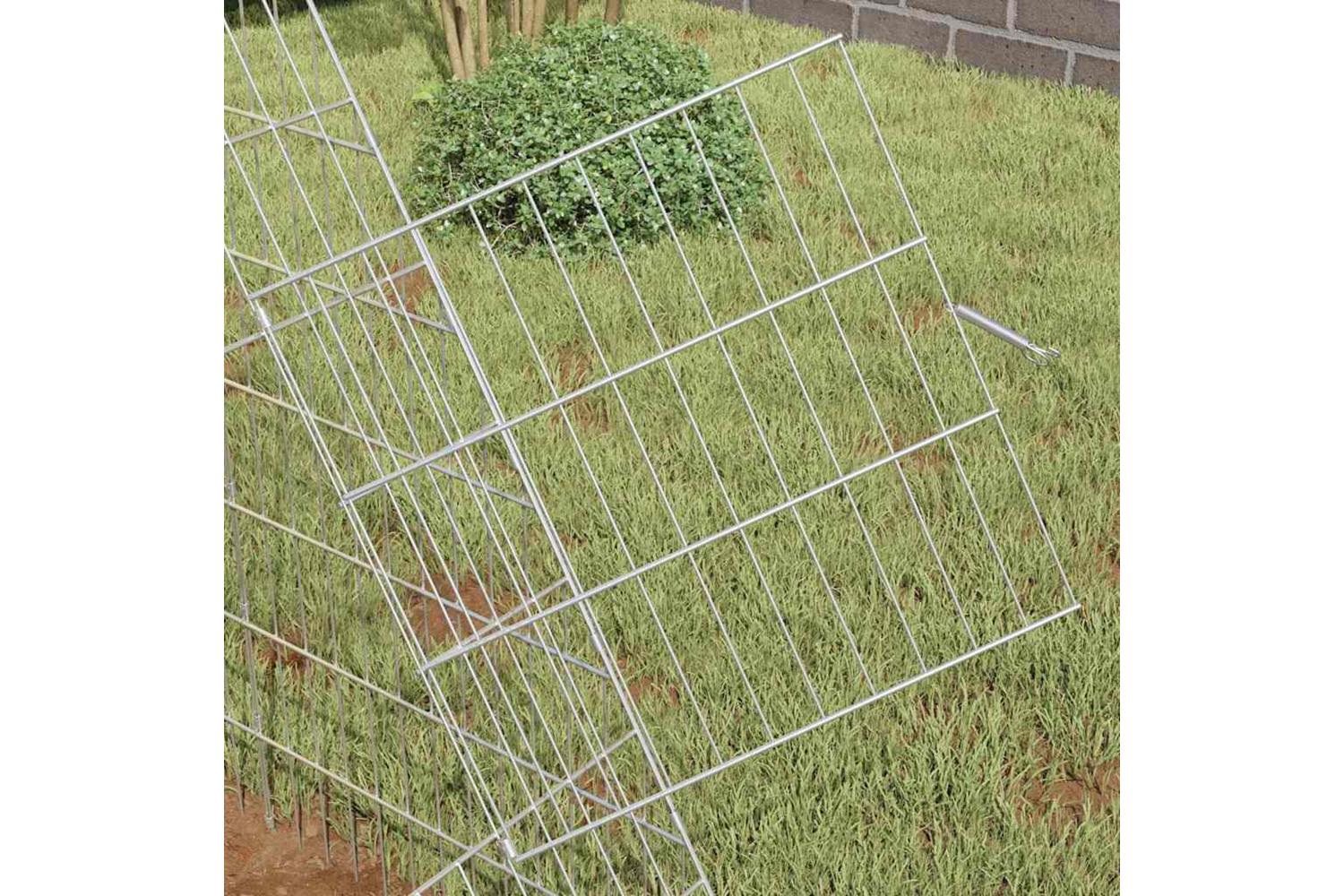 Vidaxl Rabbit Cage Silver 110 X 100 X 85 Cm Galvanised Steel-4