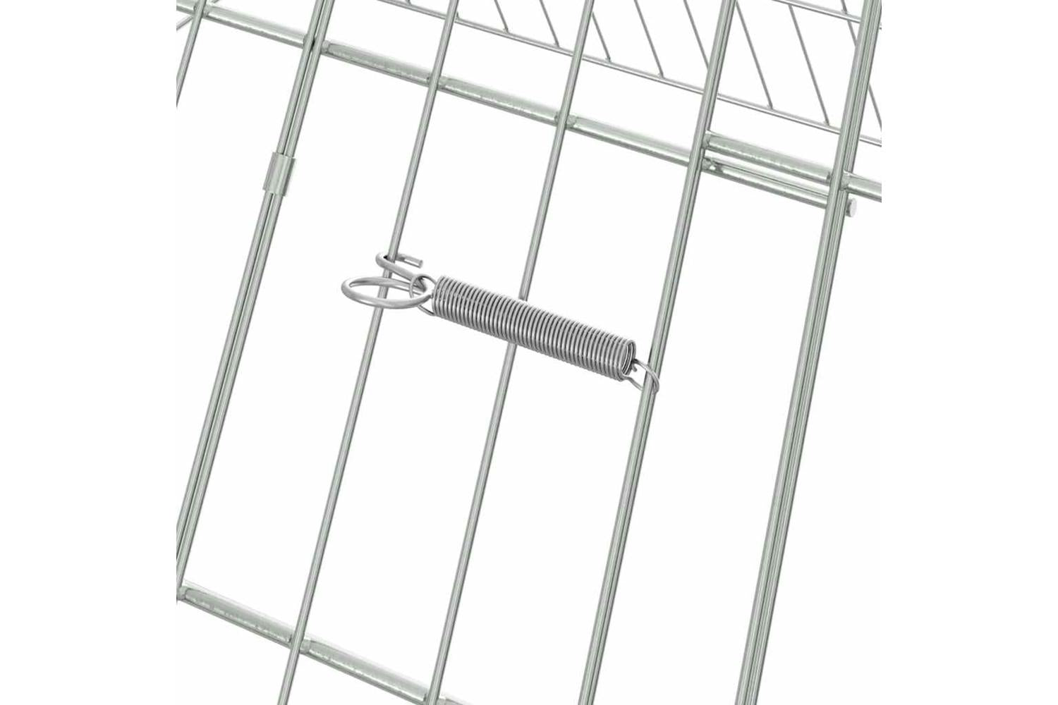 Vidaxl Rabbit Cage Silver 110 X 100 X 85 Cm Galvanised Steel-8