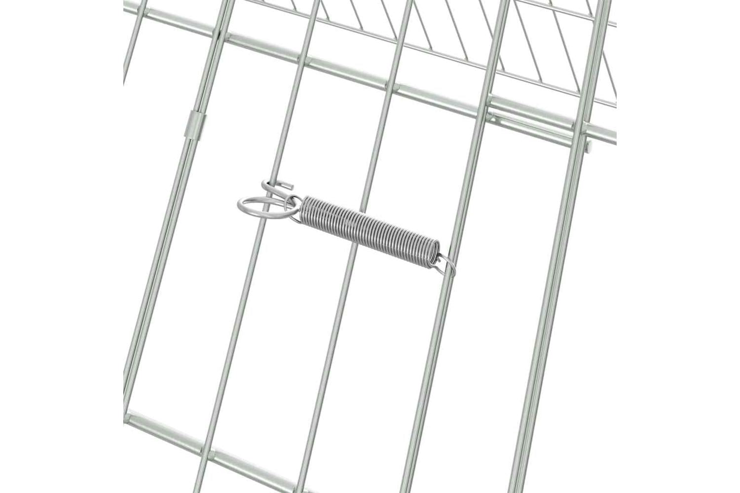 Vidaxl Rabbit Cage Silver 215 X 100 X 85 Cm Galvanised Steel-8