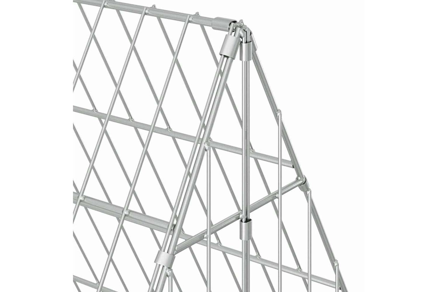Vidaxl Rabbit Cage Silver 215 X 100 X 85 Cm Galvanised Steel-10