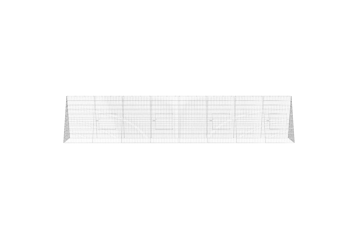 Vidaxl Rabbit Cage Silver 430 X 100 X 85 Cm Galvanised Steel-6