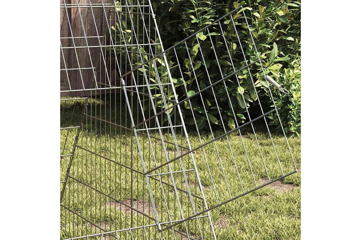 Vidaxl Rabbit Cage Silver 650 X 100 X 85 Cm Galvanised Steel-4