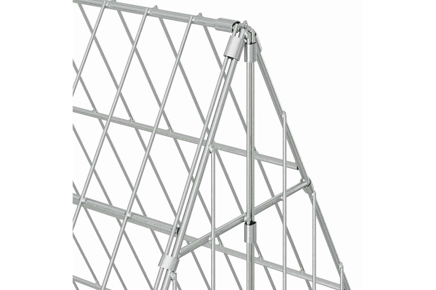 Vidaxl Rabbit Cage Silver 650 X 100 X 85 Cm Galvanised Steel-10