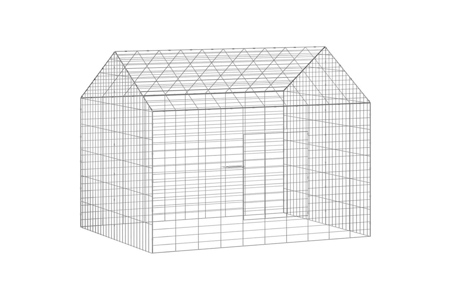 Vidaxl Rabbit Cage Silver 100 X 78 X 78 Cm Galvanised Steel-2