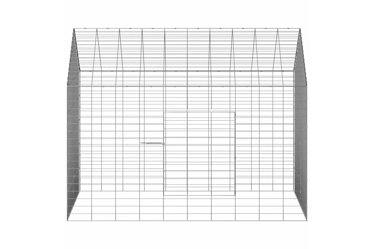 Vidaxl Rabbit Cage Silver 100 X 78 X 78 Cm Galvanised Steel-7