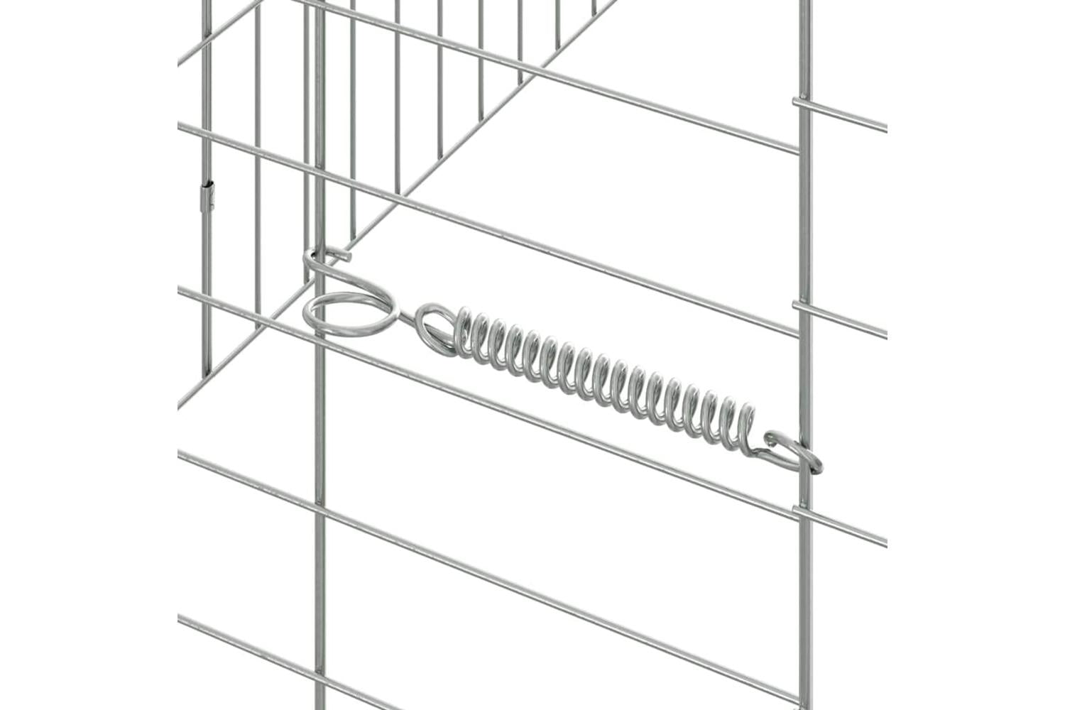 Vidaxl Rabbit Cage Silver 100 X 78 X 78 Cm Galvanised Steel-9