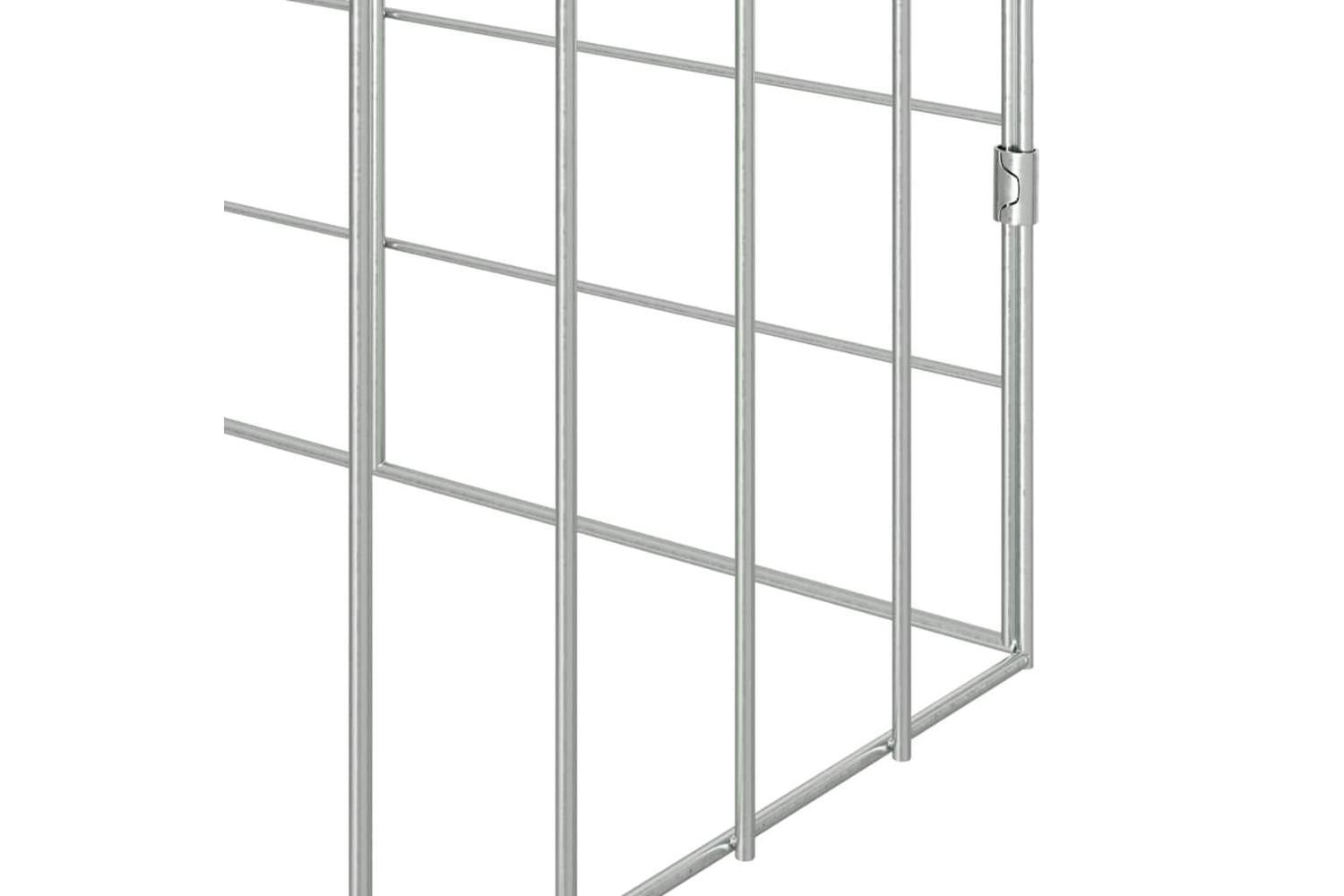 Vidaxl Rabbit Cage Silver 100 X 78 X 78 Cm Galvanised Steel-10