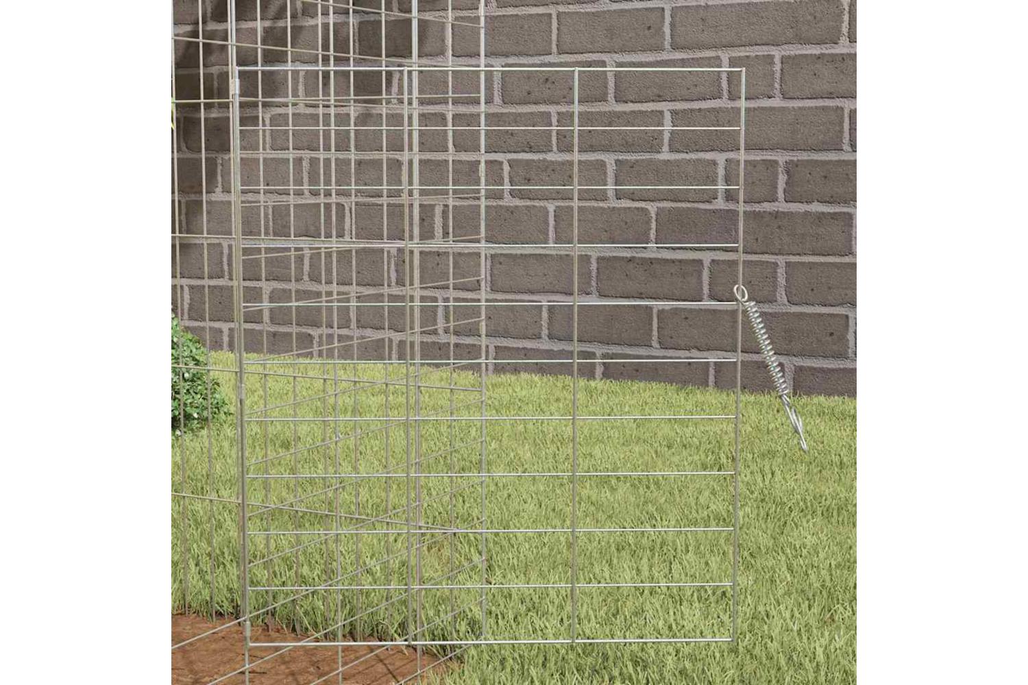 Vidaxl Rabbit Cage Silver 200 X 78 X 78 Cm Galvanised Steel-5