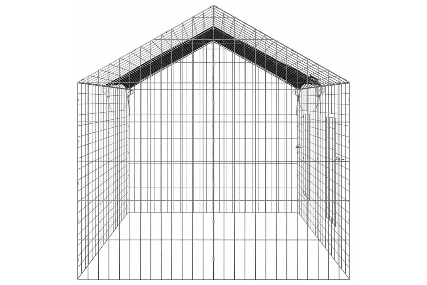 Vidaxl Rabbit Cage Silver 200 X 78 X 78 Cm Galvanised Steel-8
