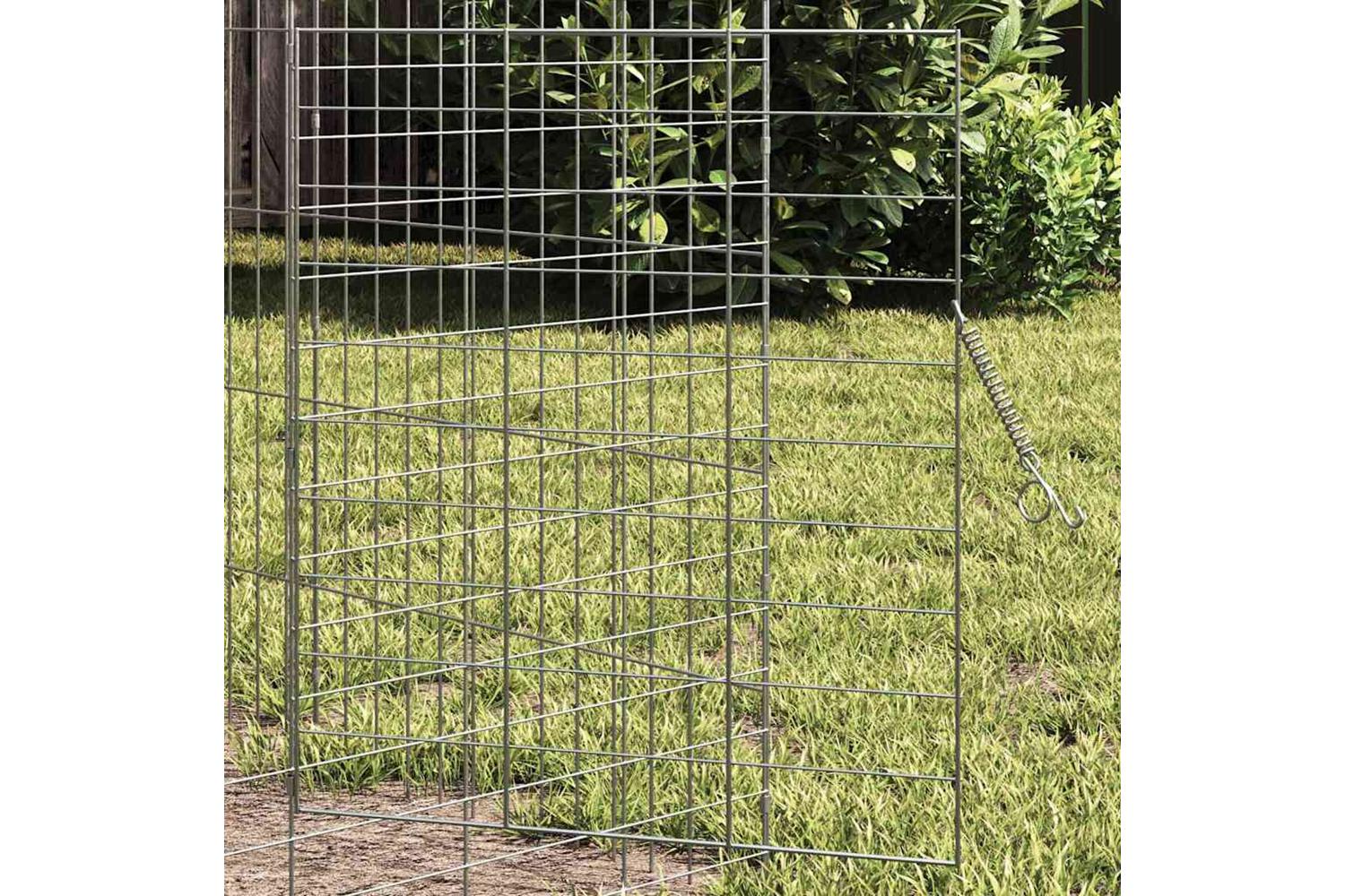 Vidaxl Rabbit Cage Silver 400 X 78 X 78 Cm Galvanised Steel-4