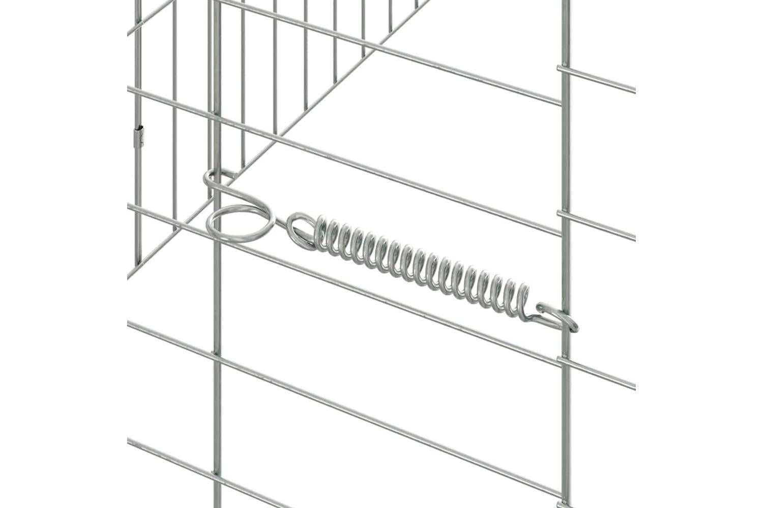Vidaxl Rabbit Cage Silver 400 X 78 X 78 Cm Galvanised Steel-8