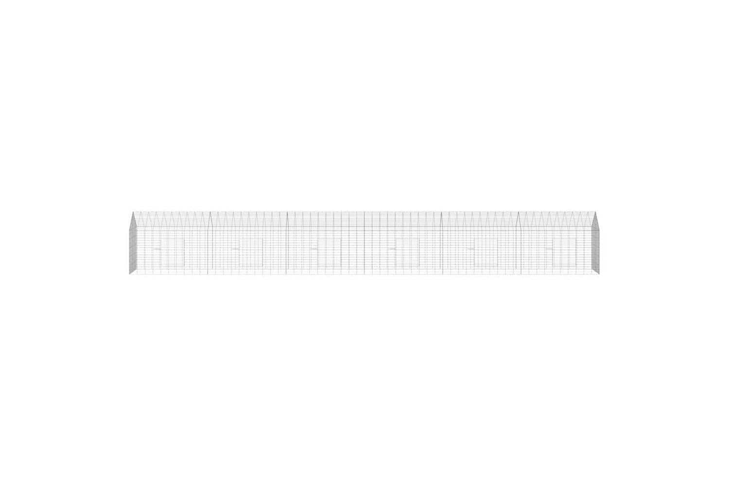 Vidaxl Rabbit Cage Silver 600 X 78 X 78 Cm Galvanised Steel-7