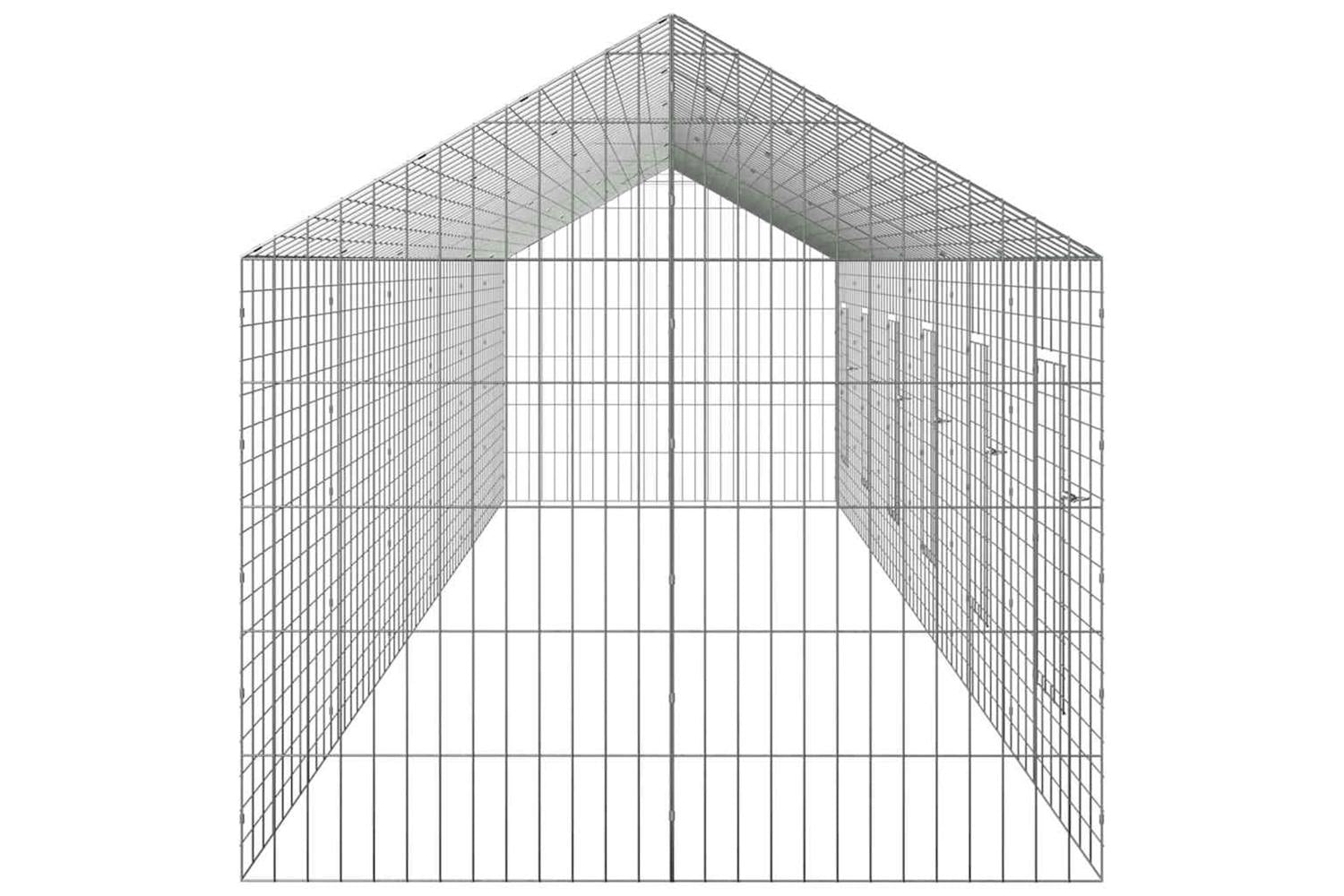 Vidaxl Rabbit Cage Silver 600 X 78 X 78 Cm Galvanised Steel-8