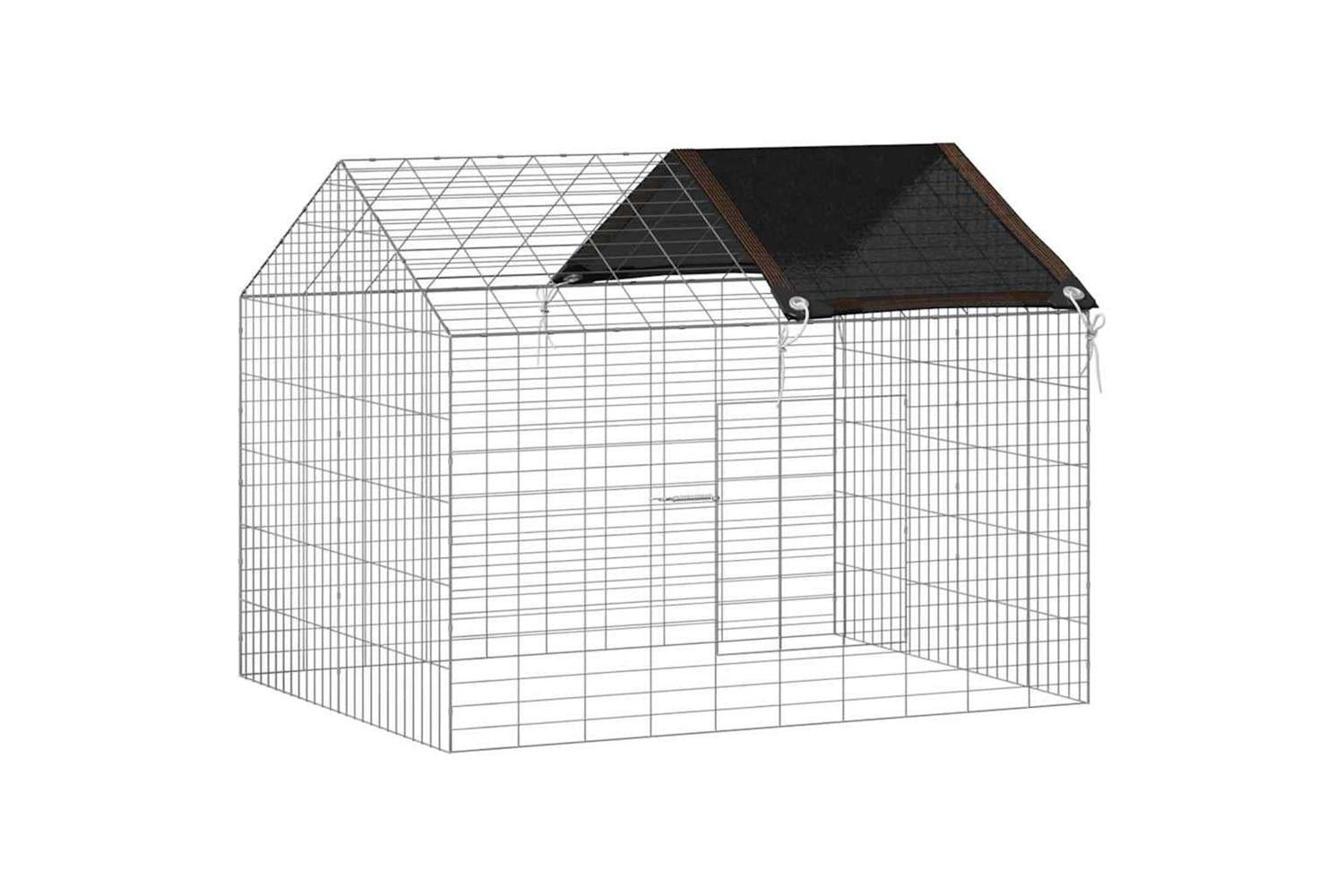 Vidaxl Rabbit Cage Silver 100 X 78 X 78 Cm Galvanised Steel-2