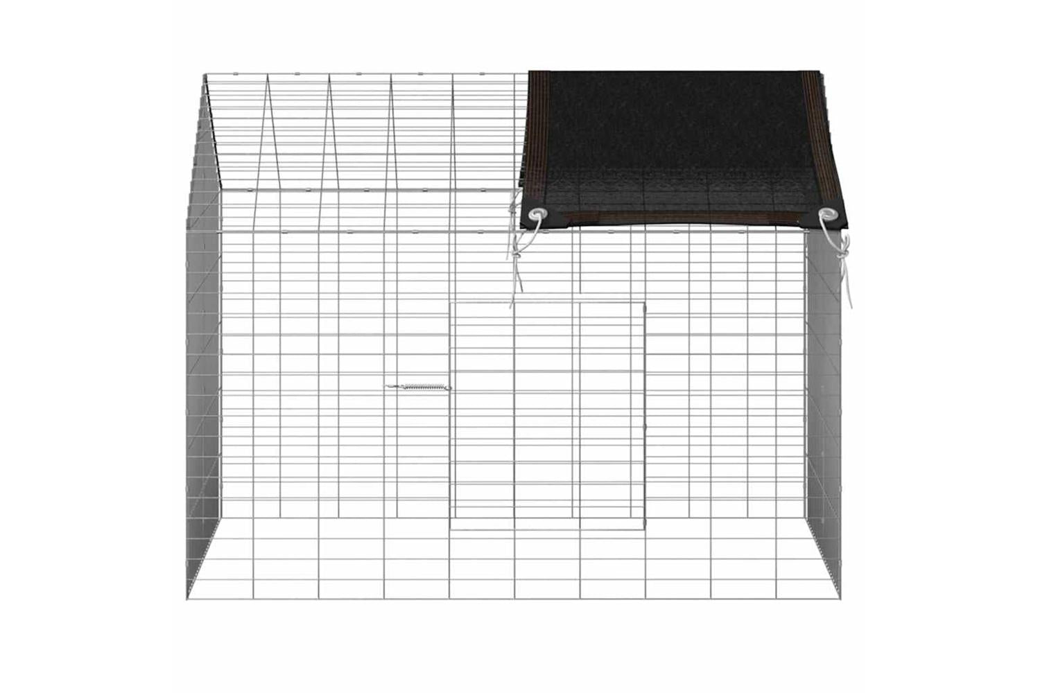 Vidaxl Rabbit Cage Silver 100 X 78 X 78 Cm Galvanised Steel-8