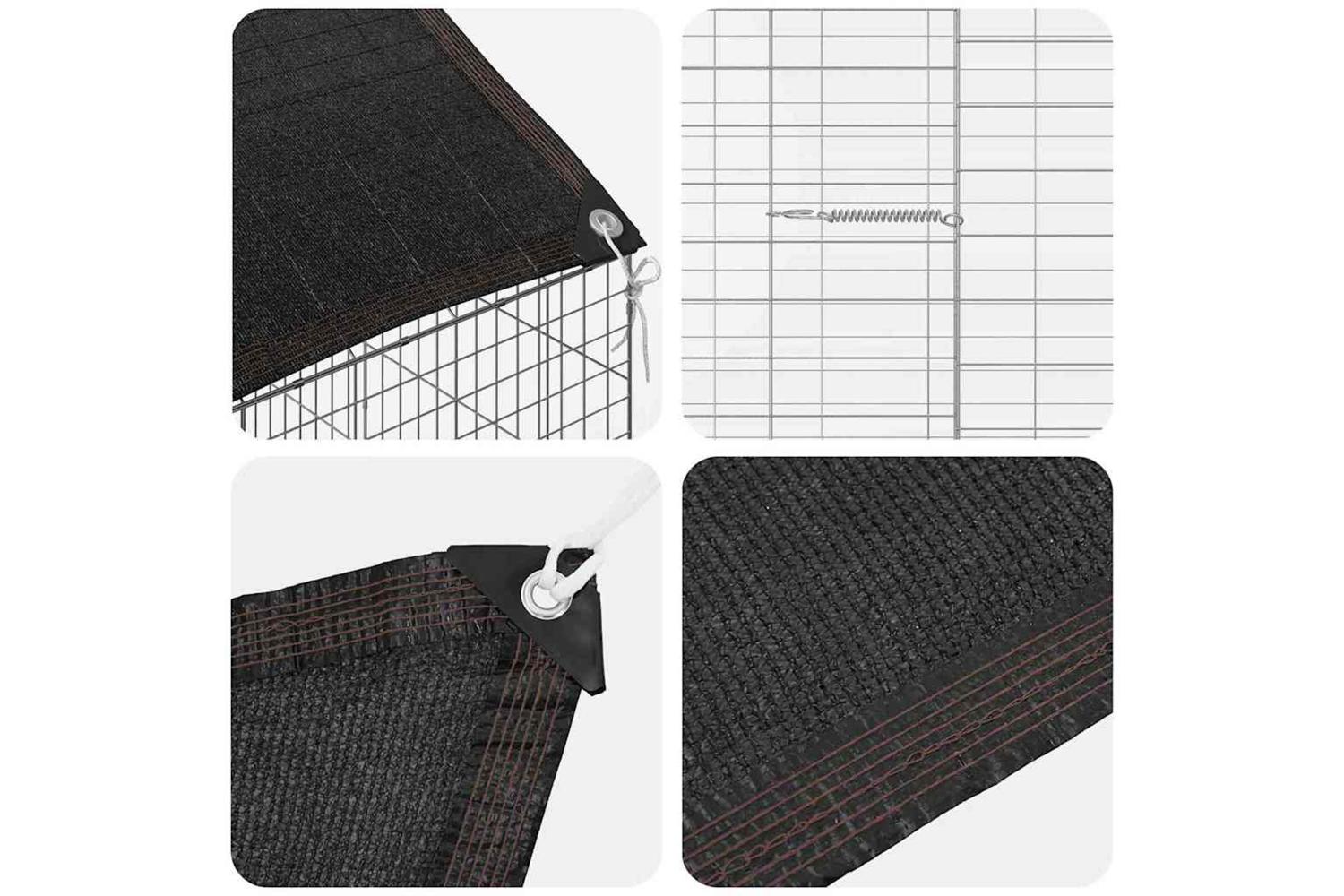 Vidaxl Rabbit Cage Silver 100 X 78 X 78 Cm Galvanised Steel-10