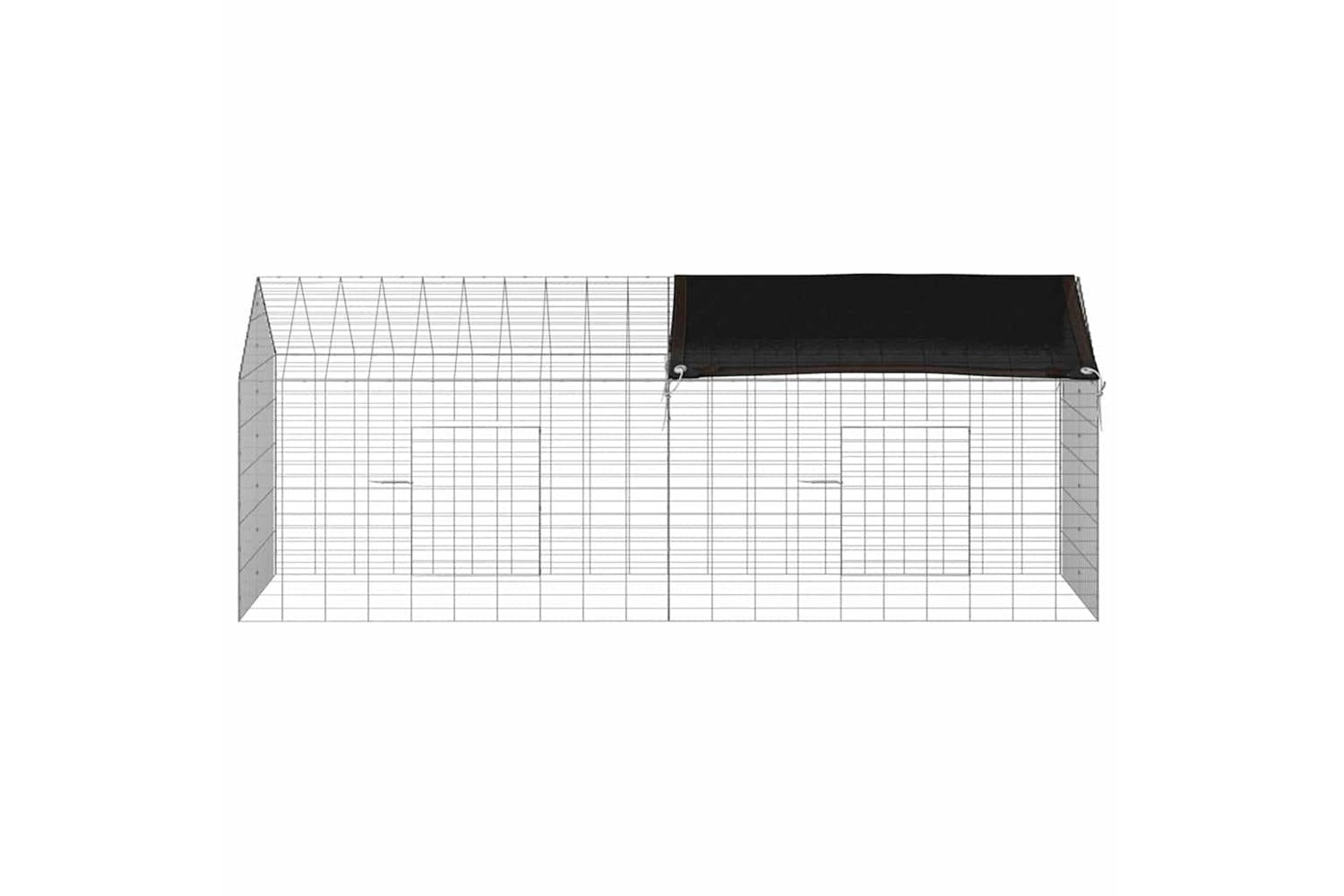 Vidaxl Rabbit Cage Silver 200 X 78 X 78 Cm Galvanised Steel-8