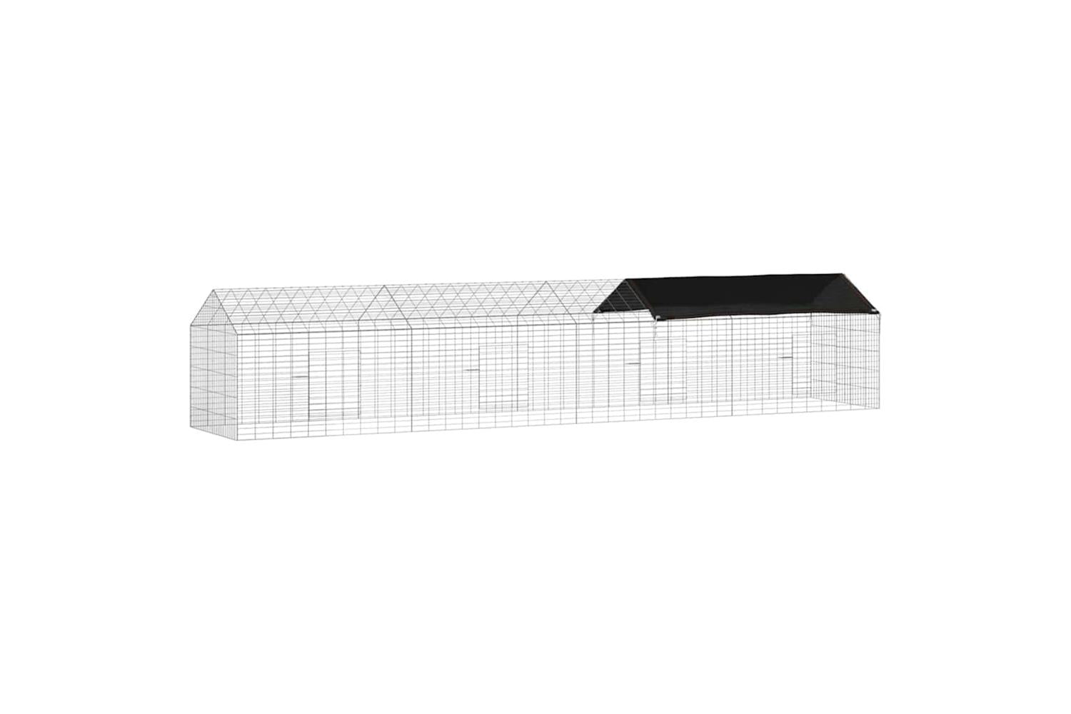 Vidaxl Rabbit Cage Silver 400 X 78 X 78 Cm Galvanised Steel-2