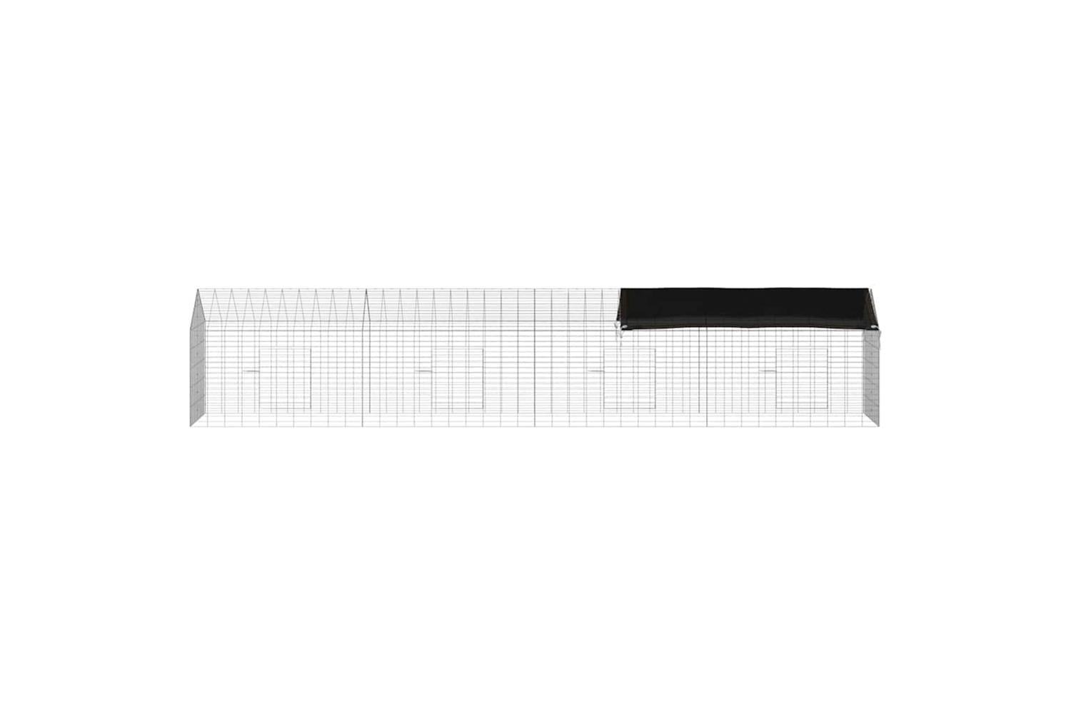 Vidaxl Rabbit Cage Silver 400 X 78 X 78 Cm Galvanised Steel-8