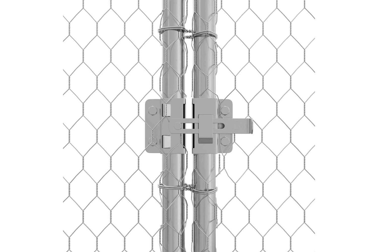 Vidaxl Chicken Cage Silver 170 X 100 X 177 Cm Galvanised Steel-7