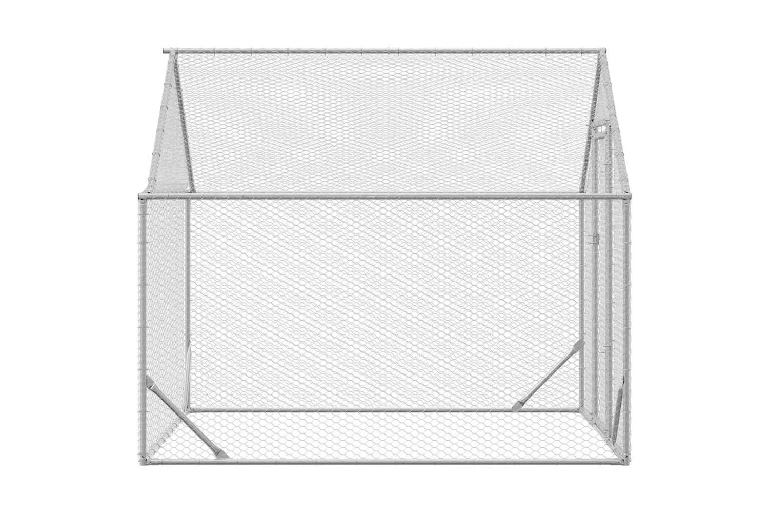 Vidaxl Chicken Cage Silver 200x170x177cm Galvanised Steel-5