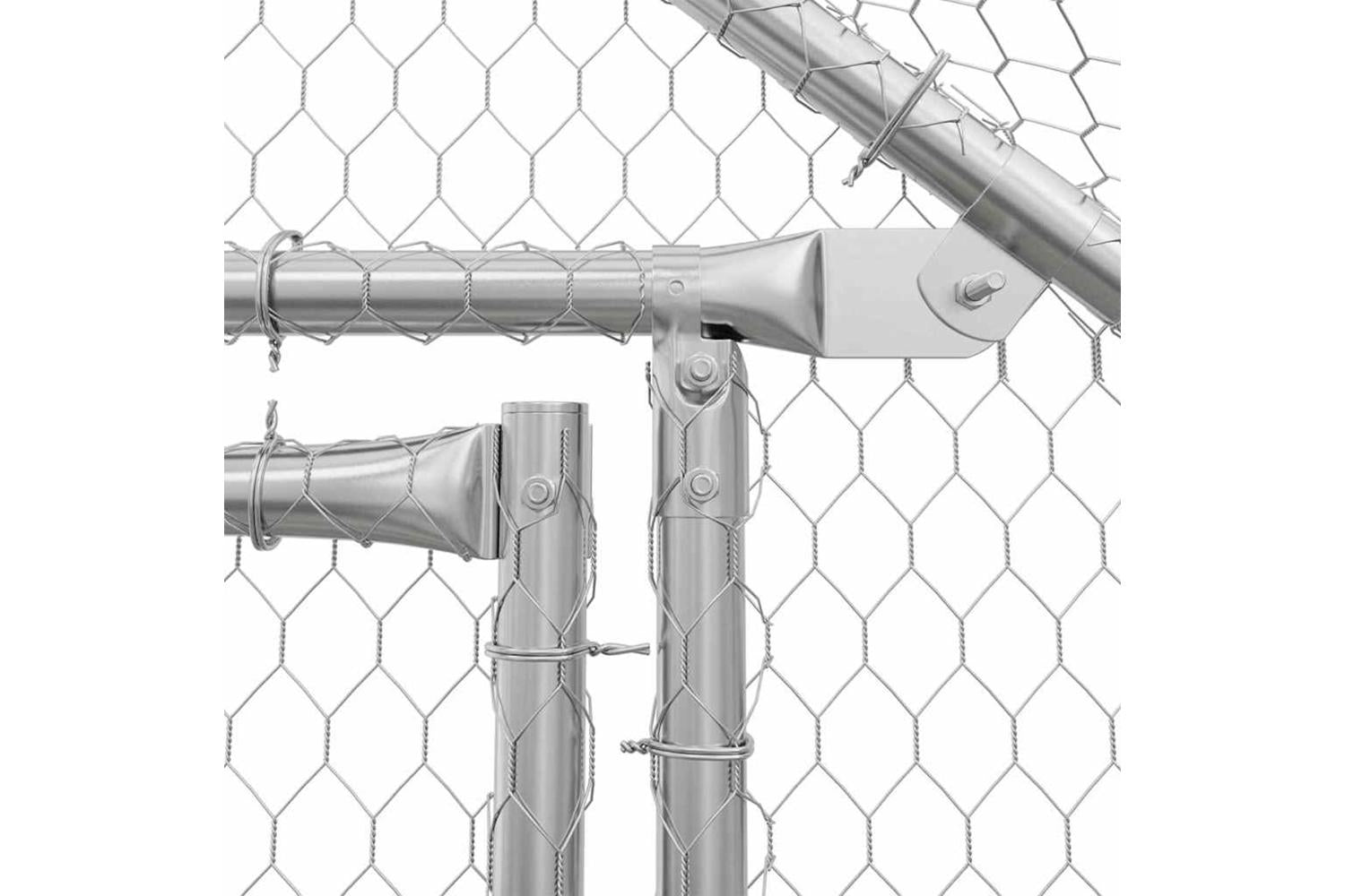 Vidaxl Chicken Cage Silver 200x170x177cm Galvanised Steel-8