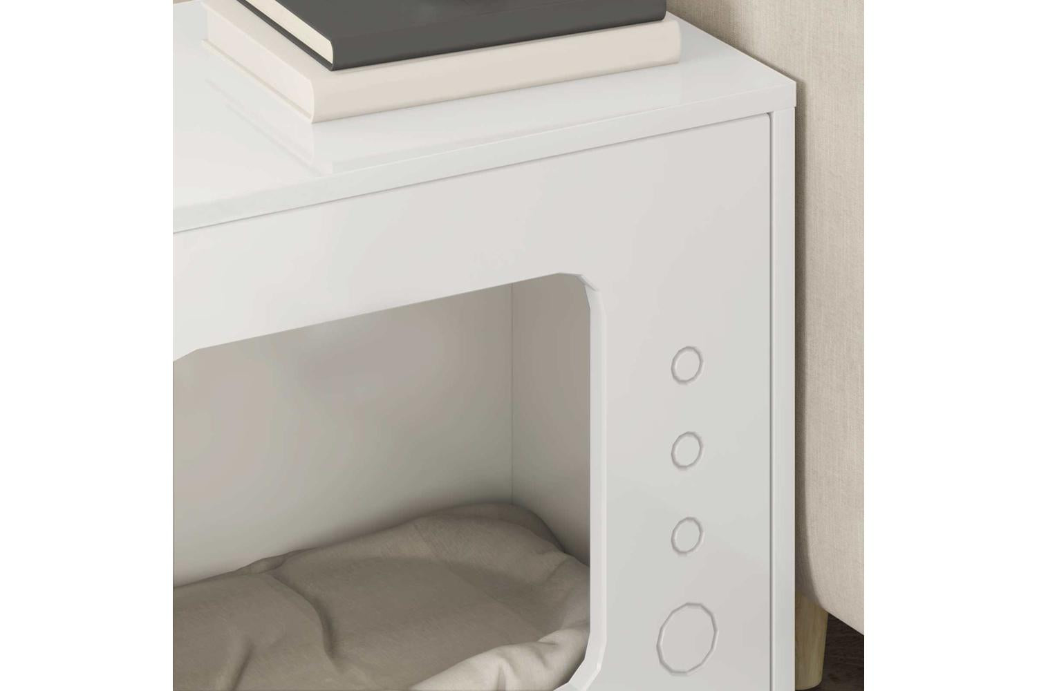Vidaxl Cat House Gloss White 51 X 30 X 42 Cm Engineered Wood-4