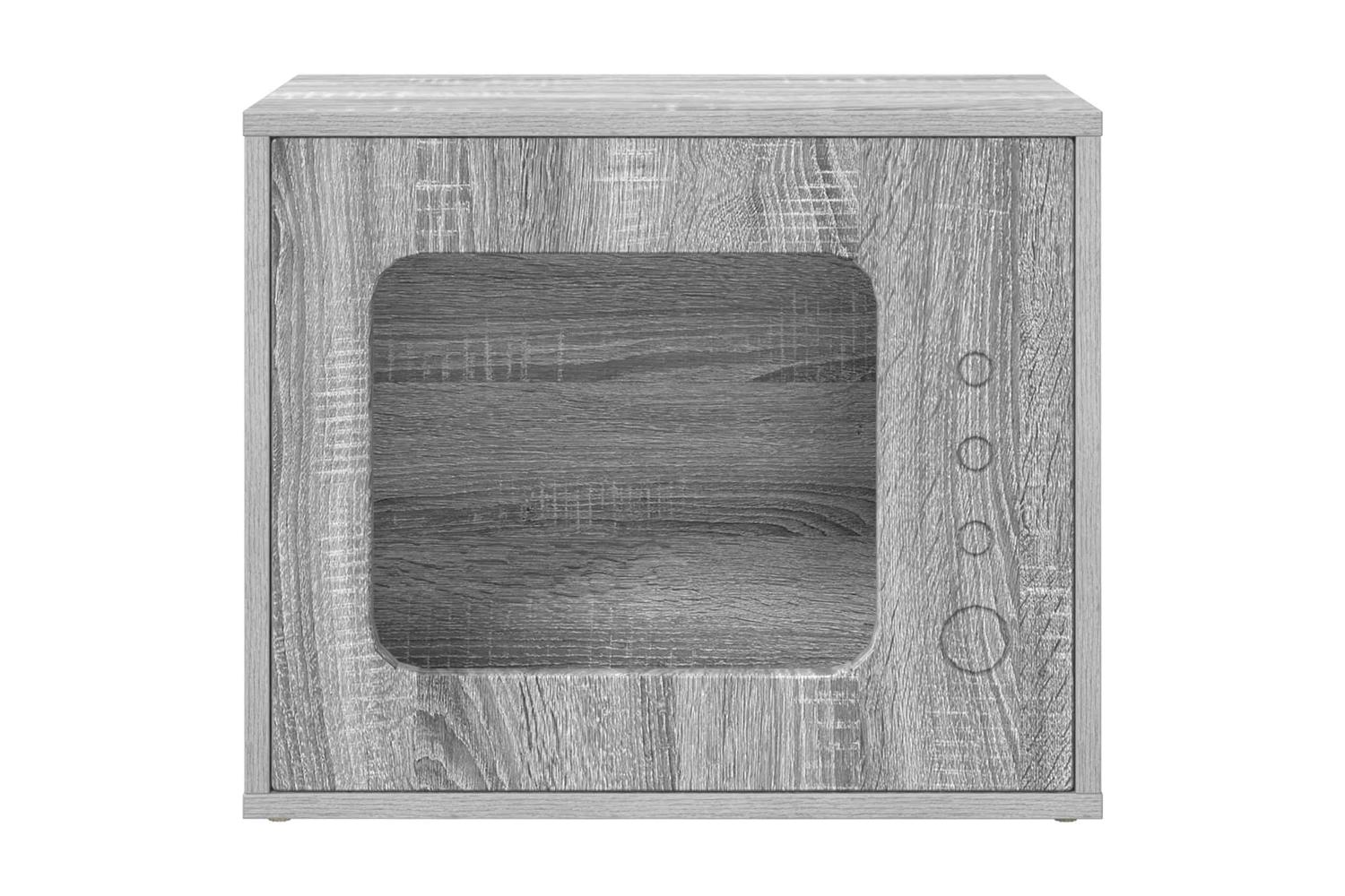 Vidaxl Cat House Grey Sonoma 51 X 30 X 42 Cm Engineered Wood-2