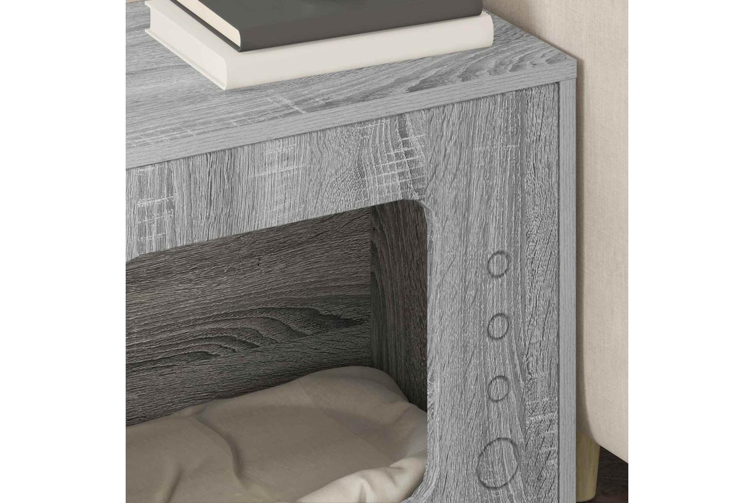 Vidaxl Cat House Grey Sonoma 51 X 30 X 42 Cm Engineered Wood-4