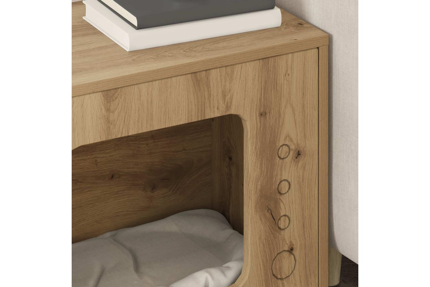 Vidaxl Cat House Artisian Oak 51 X 30 X 42 Cm Engineered Wood-4