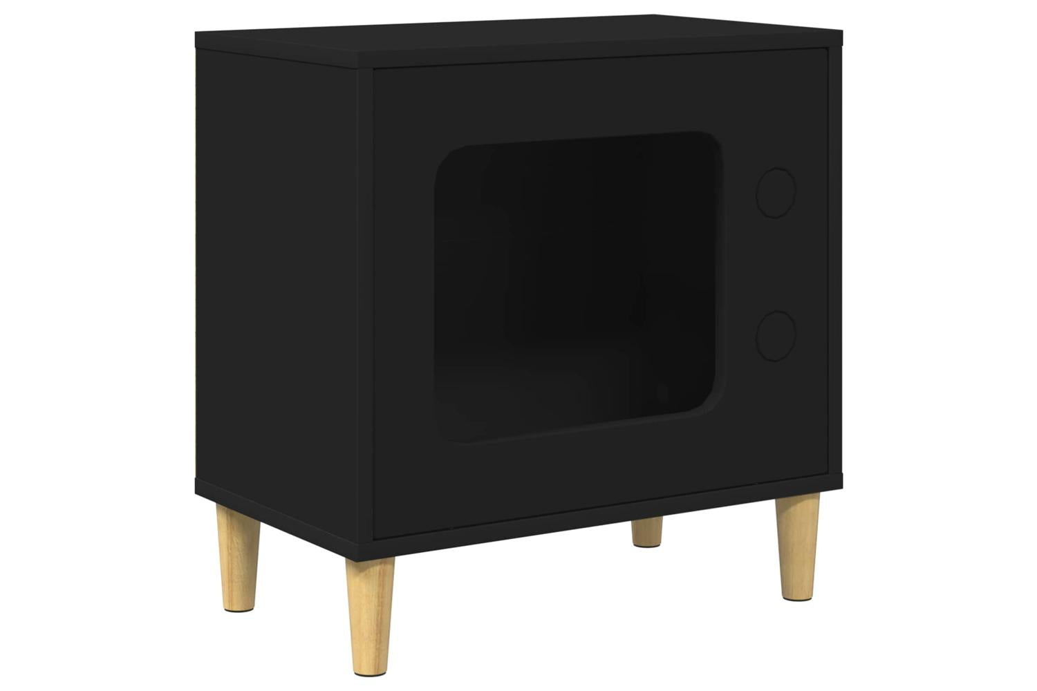 Vidaxl Cat House Black 51 X 30 X 52 Cm Engineered Wood-2