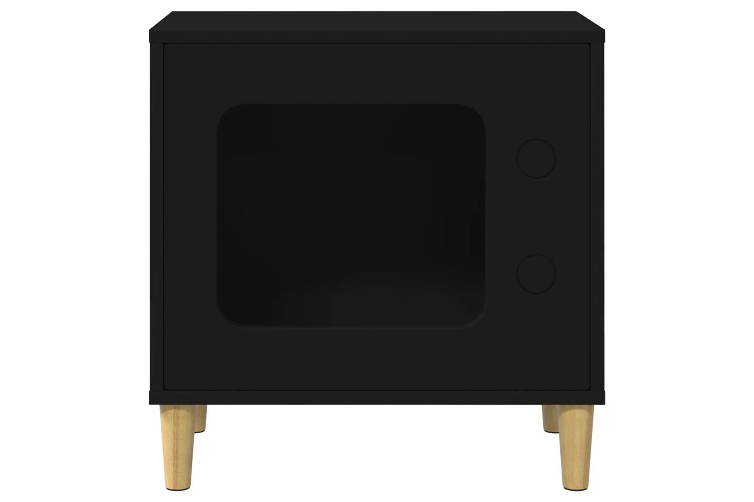 Vidaxl Cat House Black 51 X 30 X 52 Cm Engineered Wood-5