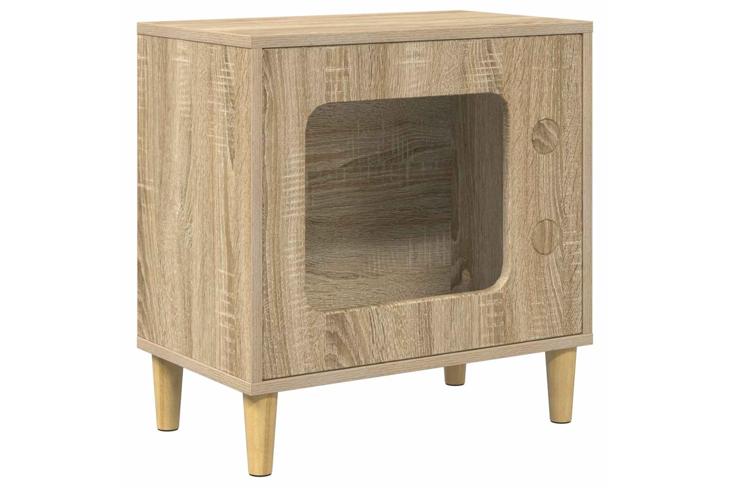 Vidaxl Cat House Sonoma 51 X 30 X 52 Cm Engineered Wood-2