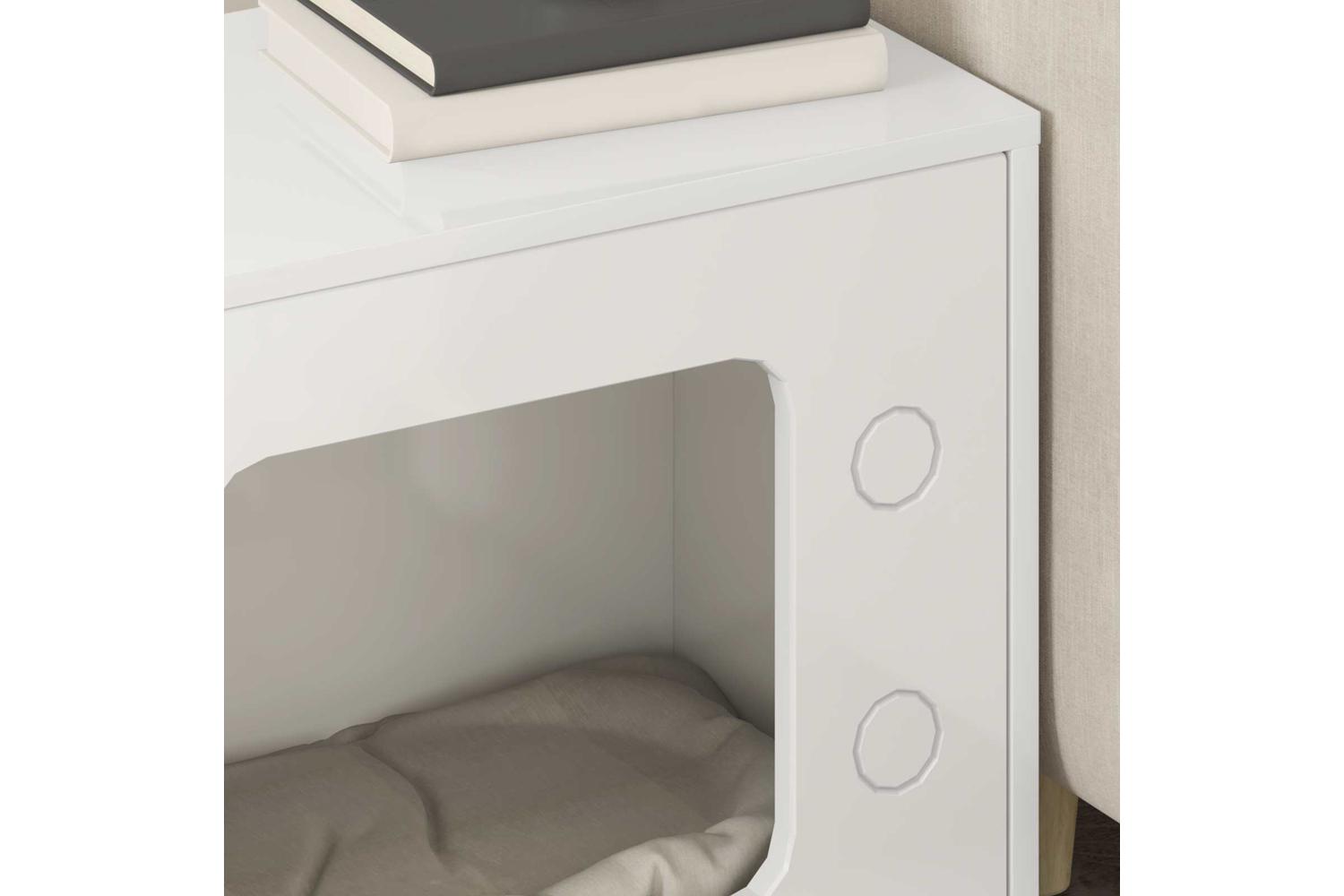 Vidaxl Cat House Gloss White 51 X 30 X 52 Cm Engineered Wood-4