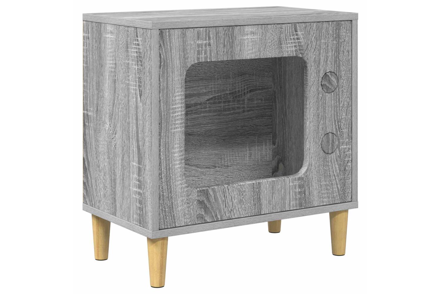 Vidaxl Cat House Grey Sonoma 51 X 30 X 52 Cm Engineered Wood