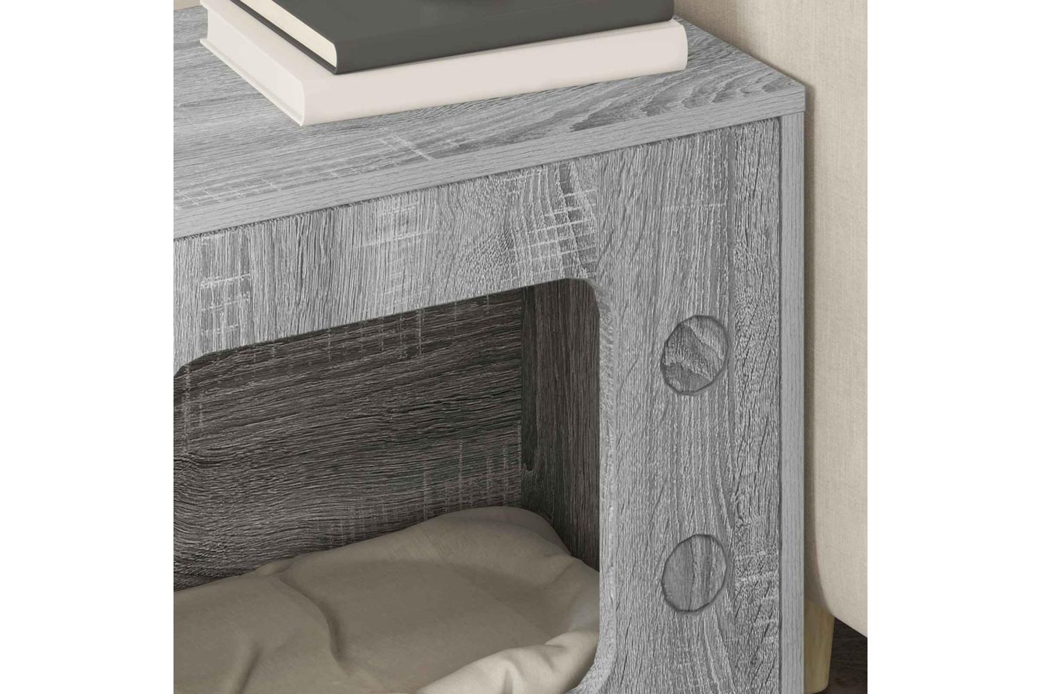 Vidaxl Cat House Grey Sonoma 51 X 30 X 52 Cm Engineered Wood-4