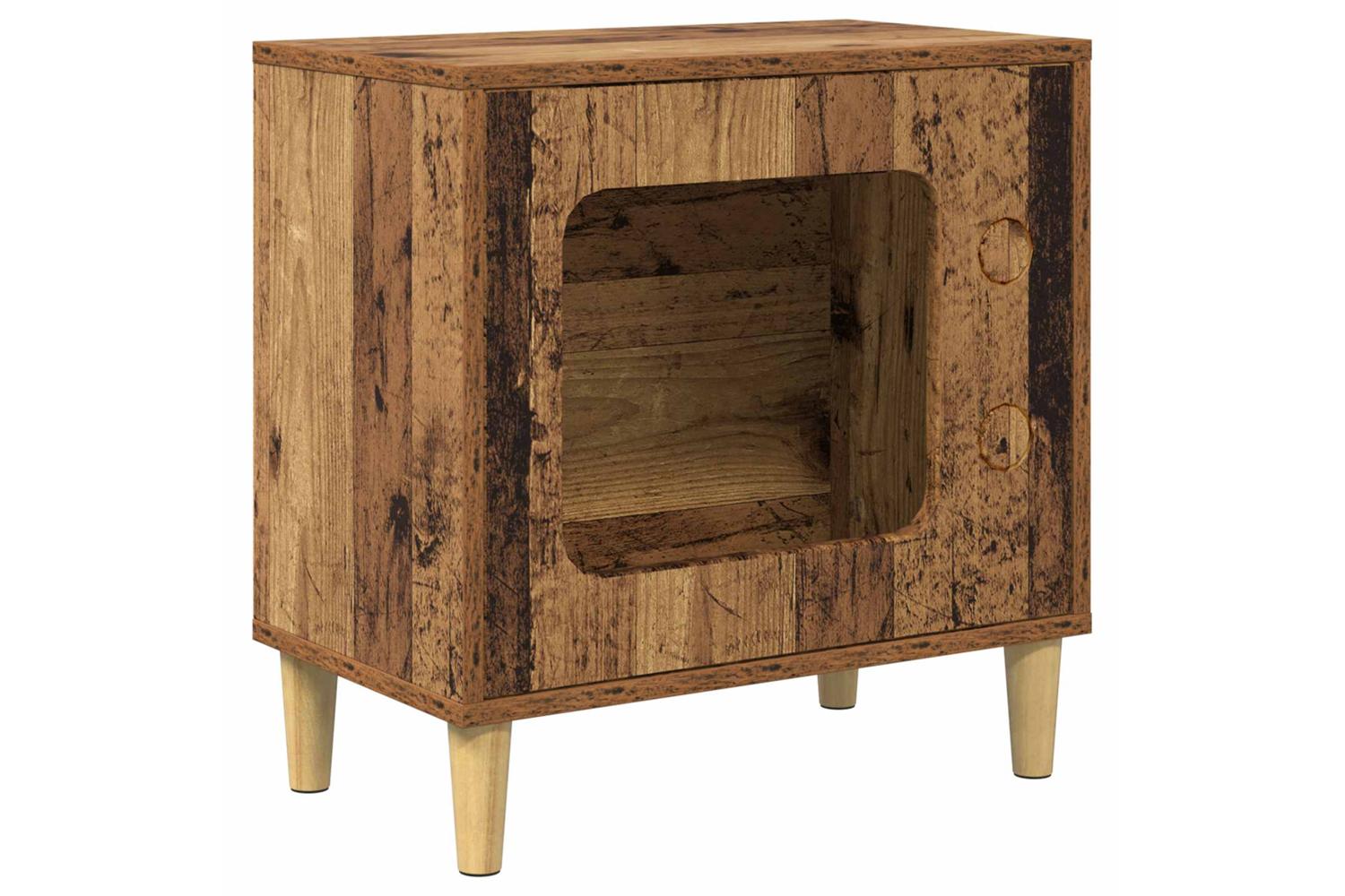 Vidaxl Cat House Old Wood 51 X 30 X 52 Cm Engineered Wood-2